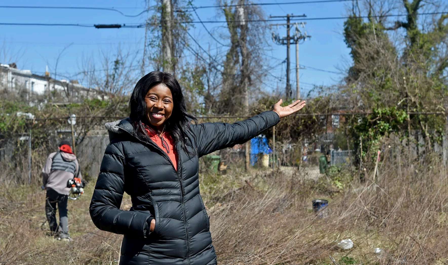 Nicole Earle at the future Abe Dua Residences site in Park Heights